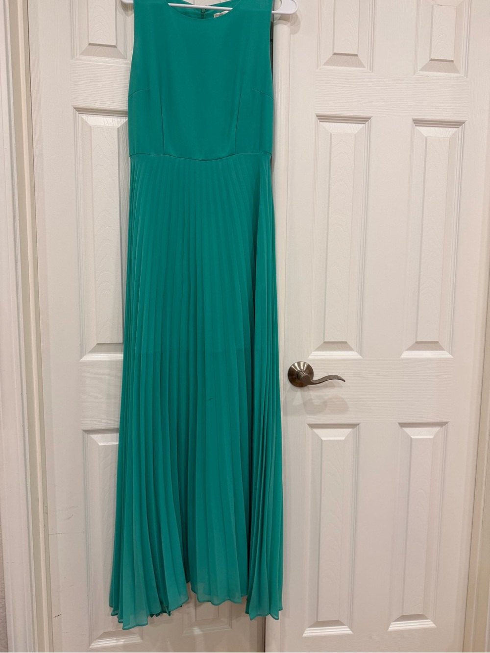 Teal Pleated Maxi Dress